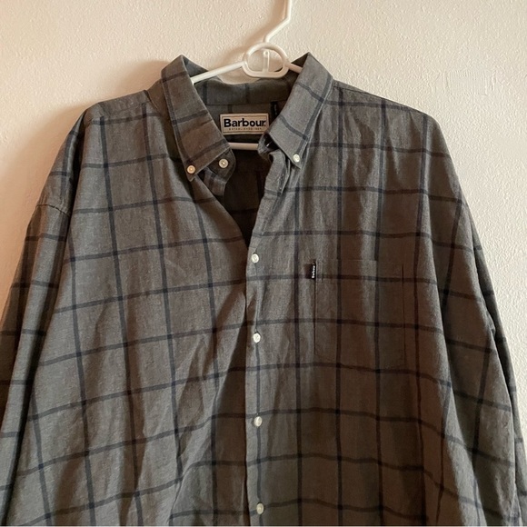 Barbour men’s checkered long sleeve button down shirt with collar - Picture 2 of 9
